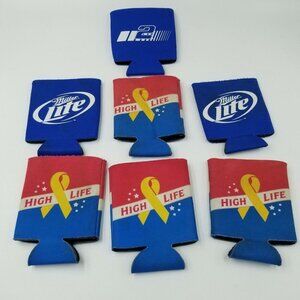 Vintage Beverage Koozie NASCAR Driver 2 Rusty Wallace Miller High Life